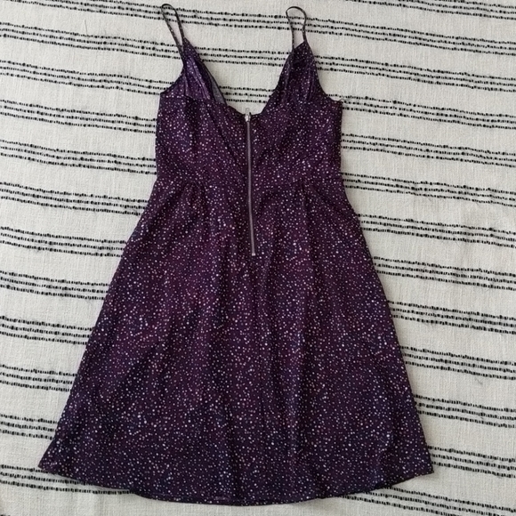Plum and Multi-Color Dot Strappy Dress - Picture 3 of 8